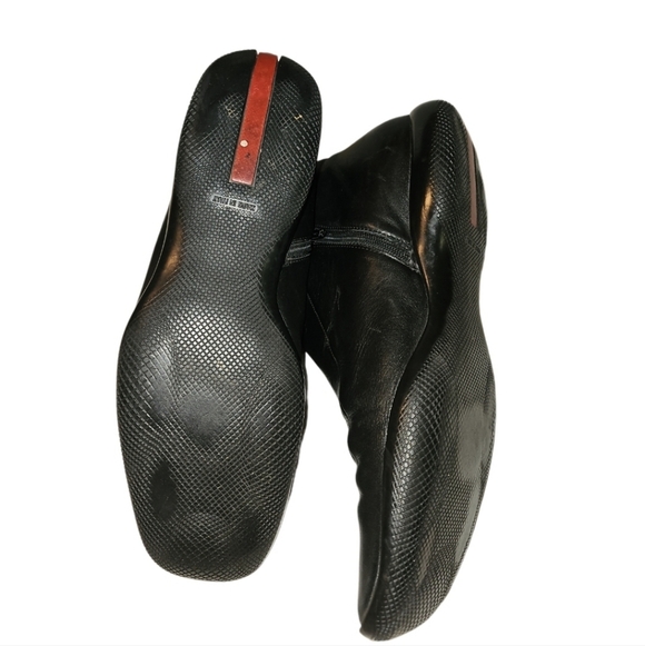 PRADA Men's Leather Slip On Loafers Zip Up Comfort Ankle High Dress Shoe 39 - Picture 7 of 11